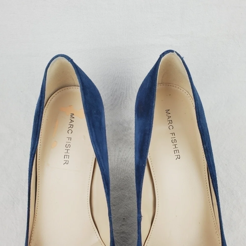 Marc Fisher Sydney blue leather heel pumps size 8.5M